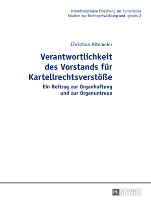 cover image of Verantwortlichkeit des Vorstands für Kartellrechtsverstöße